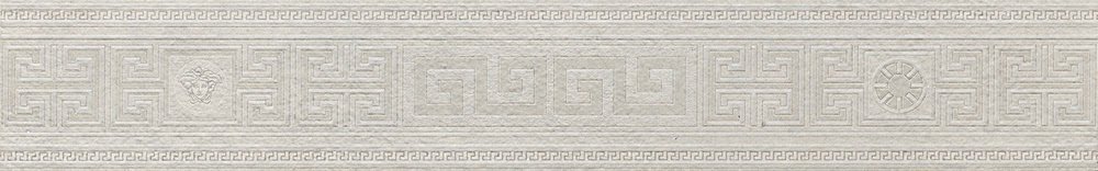 Бордюры Versace Greek Fascia Bianco 261120, цвет белый, поверхность матовая, прямоугольник, 125x800
