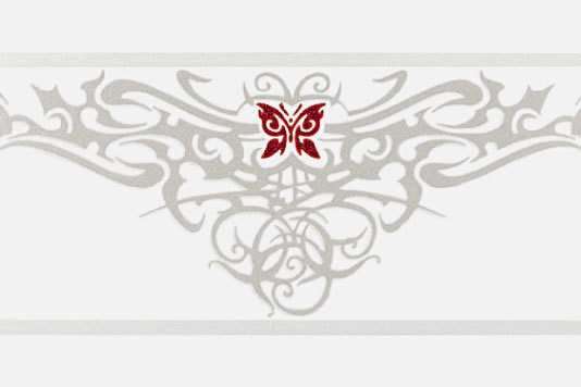 Бордюры Petracers Gran Gala Listello Tat Butterfly Bianco, цвет белый, поверхность глянцевая, прямоугольник, 210x315