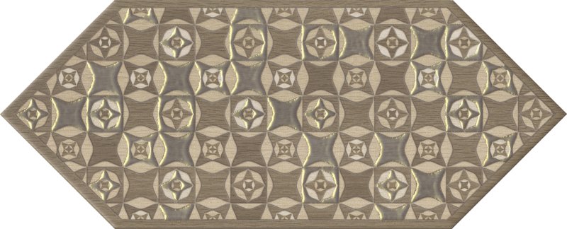 Декоративные элементы Kerama Marazzi Монтиш 4 HGD\A469\35016, цвет коричневый, поверхность матовая, шестиугольник, 140x340