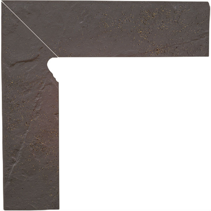 Бордюры Paradyz Semir Rosa Цоколь левый (B+A), цвет серый коричневый, поверхность матовая, прямоугольник, 81x300