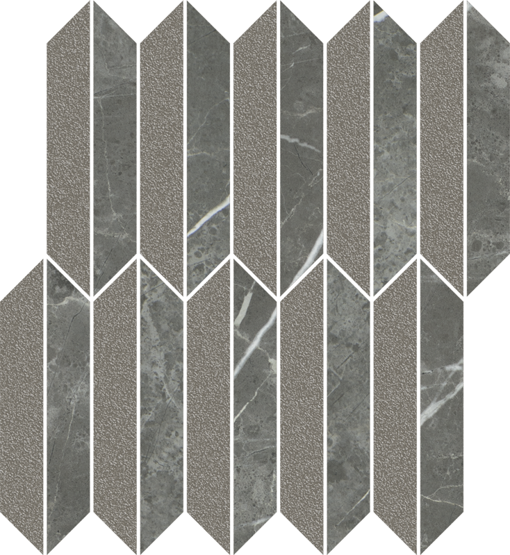 Мозаика Paradyz Noisy Whisper Graphite Mozaika Cieta Mix Mat, цвет серый коричневый, поверхность матовая, прямоугольник, 274x298