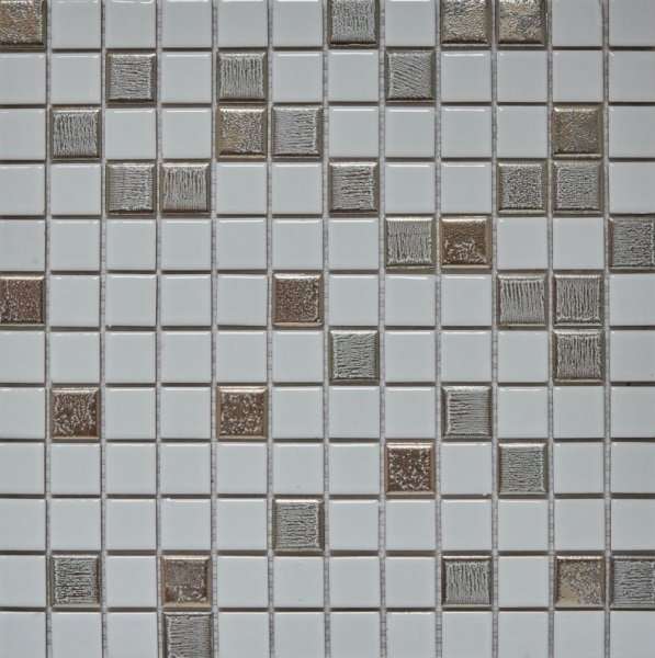 Мозаика Pixel Mosaic Мозаика из керамогранита PIX647, цвет белый бежевый, поверхность глянцевая, квадрат, 315x315