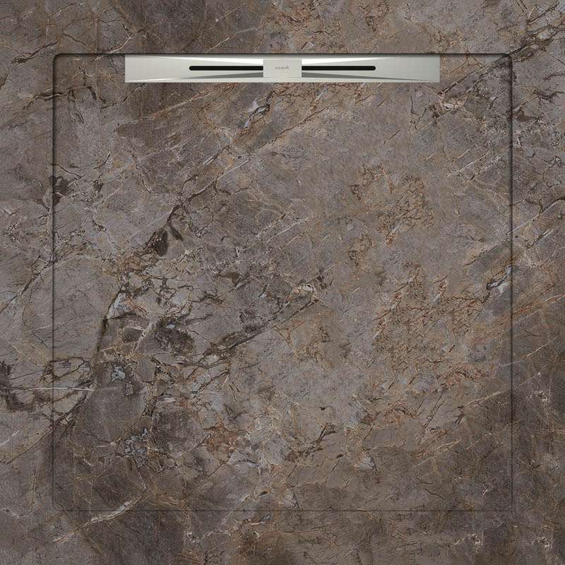 Спецэлементы Aquanit Gusto Taupe Grey Slope Line, цвет серый, поверхность матовая, квадрат, 900x900