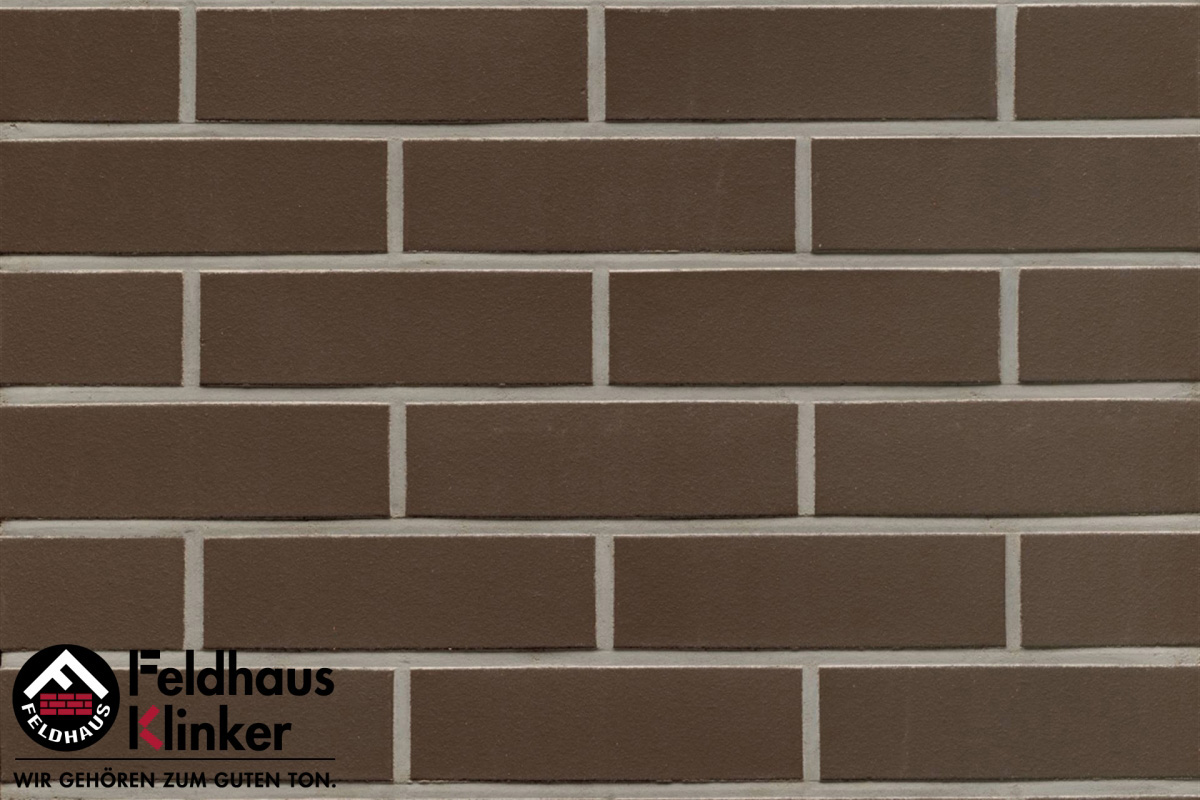 Клинкер Feldhaus Klinker Classic Geo Liso R500NF9, цвет коричневый, поверхность матовая, под кирпич, 71x240
