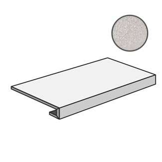 Ступени Emilceramica (Acif) Be-Square Gradone Concrete Rett ECYQ, цвет серый, поверхность матовая, прямоугольник с капиносом, 330x1200