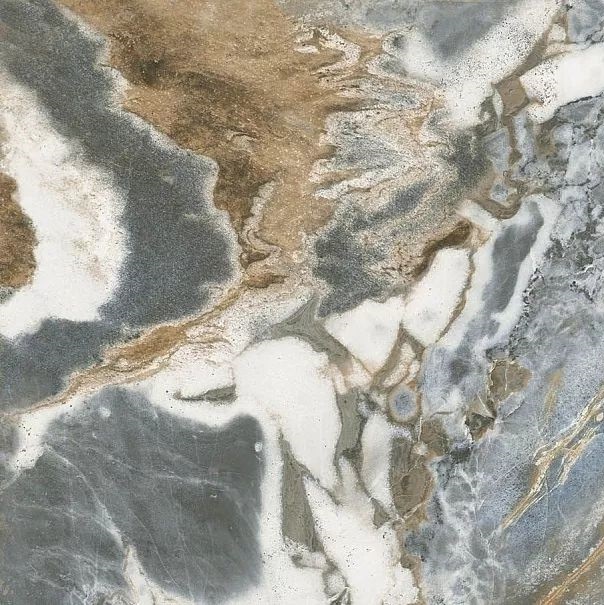 Широкоформатный керамогранит Geotiles Margot Blue Compacglass, цвет серый, поверхность натуральная, квадрат, 1200x1200