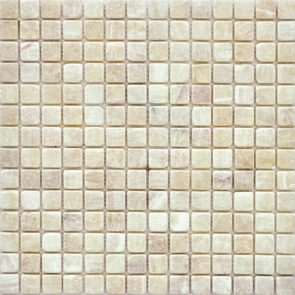 Мозаика Q-Stones QS-046-20T/10, цвет бежевый, поверхность матовая, квадрат, 305x305