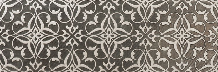 Керамическая плитка El Molino Trail Floral Decor Gris, цвет серый, поверхность матовая, прямоугольник, 300x900