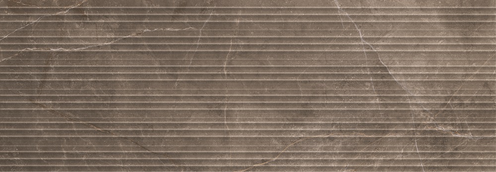 Керамическая плитка Ricchetti Marble Boutique Amani Flute Lucido Ret, цвет коричневый, поверхность глянцевая, прямоугольник, 300x900