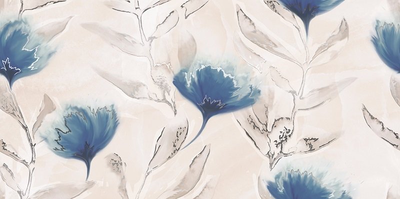 Декоративные элементы Нефрит керамика Эмилия 04-01-1-10-05-11-3042-0, цвет бежевый голубой, поверхность глянцевая, прямоугольник, 250x500