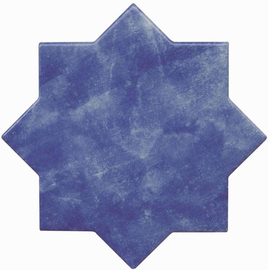 Керамогранит Cevica Becolors Star Electric Blue, цвет синий, поверхность матовая, квадрат, 133x133