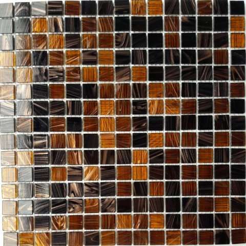 Мозаика JNJ Mosaic HG Mosaic MB622, цвет коричневый, поверхность глянцевая, квадрат, 327x327