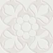 Керамогранит Tagina Fleur Blanc 7VF080F, цвет белый, поверхность глянцевая, квадрат, 100x100