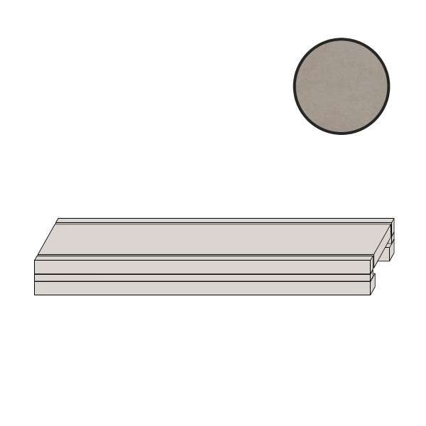 Спецэлементы Piemme Materia Griglia Scolo Reflex Grip/R 20mm 03151, цвет серый, поверхность рельефная, прямоугольник, 180x900