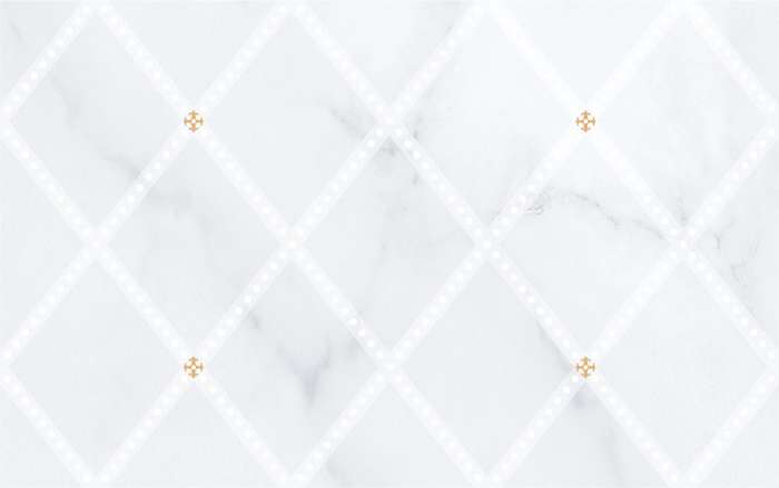 Керамическая плитка Unitile (Шахтинская плитка) Милана Светлая Декор 010300000191, цвет белый, поверхность глянцевая, прямоугольник, 250x400