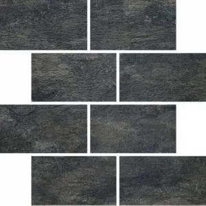 Мозаика Rex Ardoise Muretto Noir 747792, цвет чёрный, поверхность матовая, квадрат, 300x300