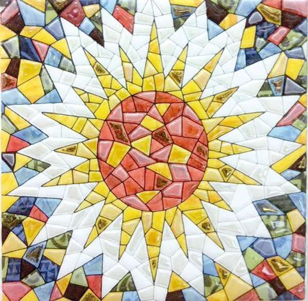 Декоративные элементы Glazurker Catalonia Sol, цвет разноцветный, поверхность глянцевая, квадрат, 200x200