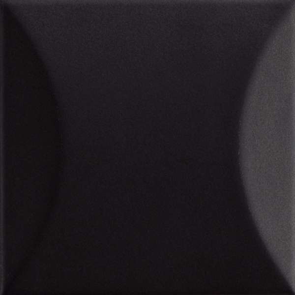 Керамическая плитка Ava UP Cuscino Black Matte 192042, цвет чёрный, поверхность матовая 3d (объёмная), квадрат, 100x100