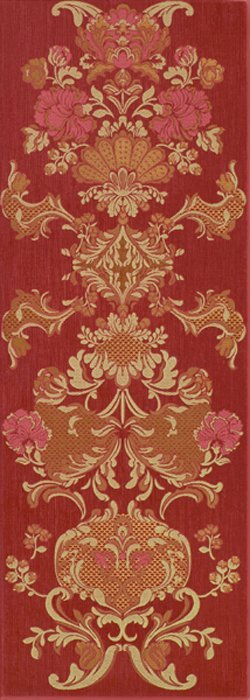Керамическая плитка Mapisa Stariy Arbat Decore Flower Red, цвет красный, поверхность матовая, прямоугольник, 253x706