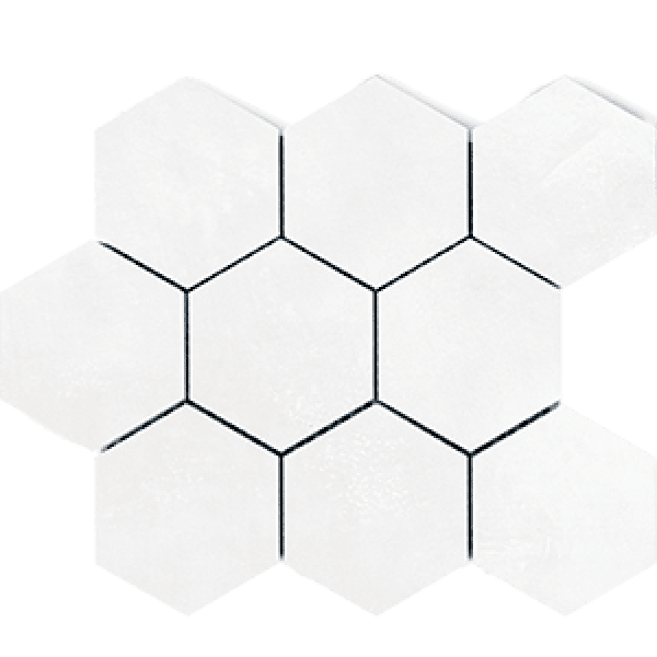 Мозаика Polcolorit Dh-Modern Bi Mosaic Hex, цвет белый, поверхность матовая, квадрат, 300x300