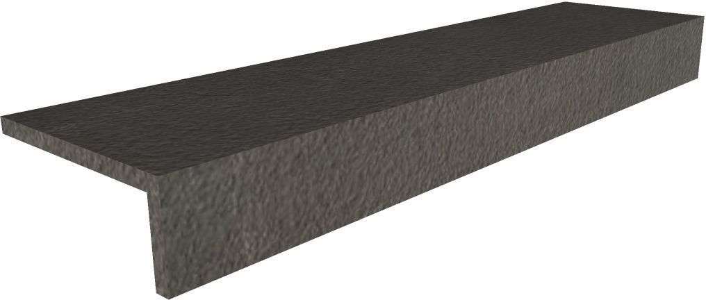 Спецэлементы Floor Gres Industrial Plomb Elemento L Bocciardato 739141, цвет чёрный, поверхность структурированная, прямоугольник, 150x600