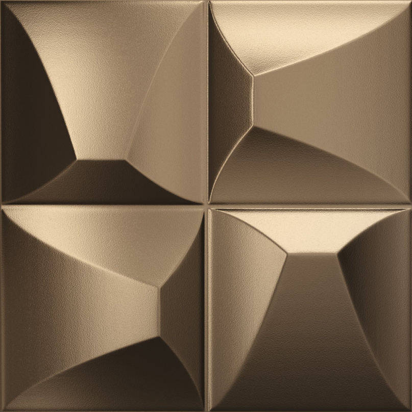 Керамическая плитка Baldocer Ena Bronze, цвет коричневый, поверхность глянцевая рельефная, квадрат, 250x250