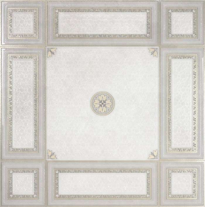 Декоративные элементы Grespania Ambras 3 Gris, цвет серый, поверхность полированная, квадрат, 590x590