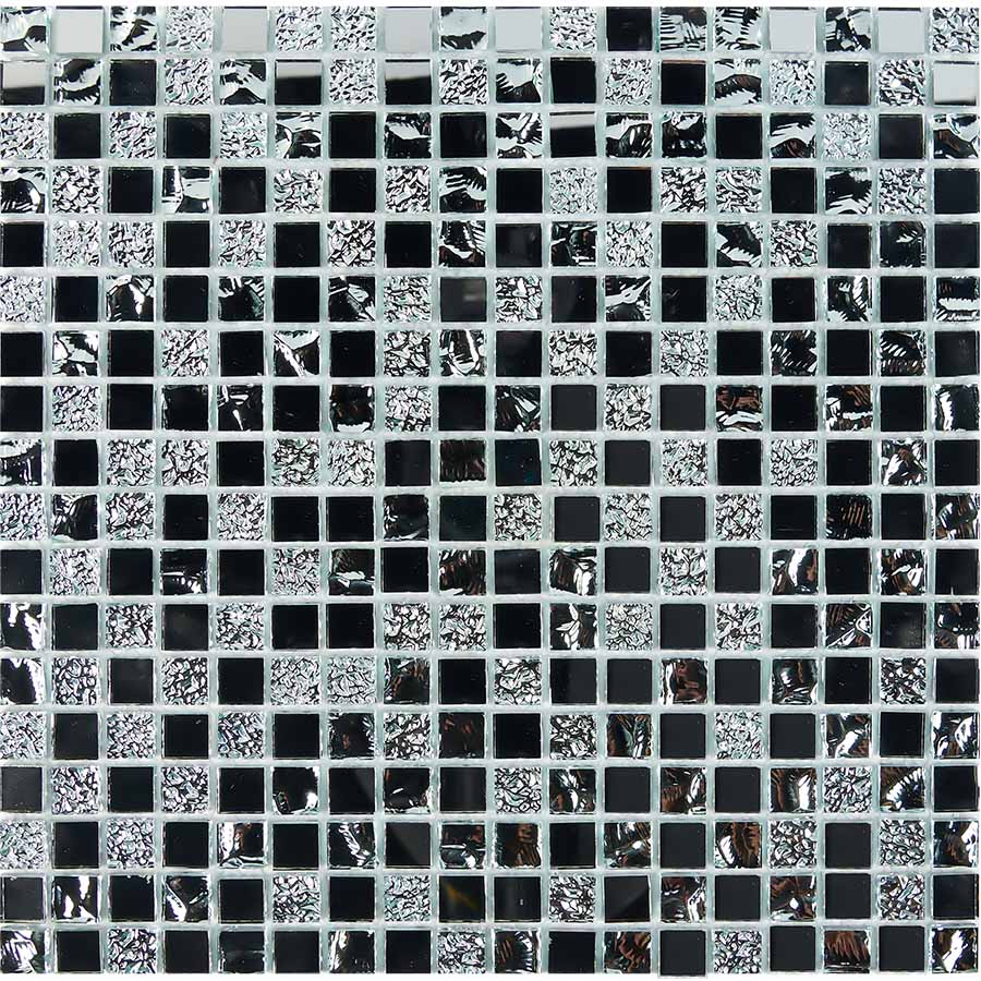 Мозаика Pixel Mosaic PIX711 Зеркало (15x15 мм), цвет серый, поверхность глянцевая, квадрат, 300x300