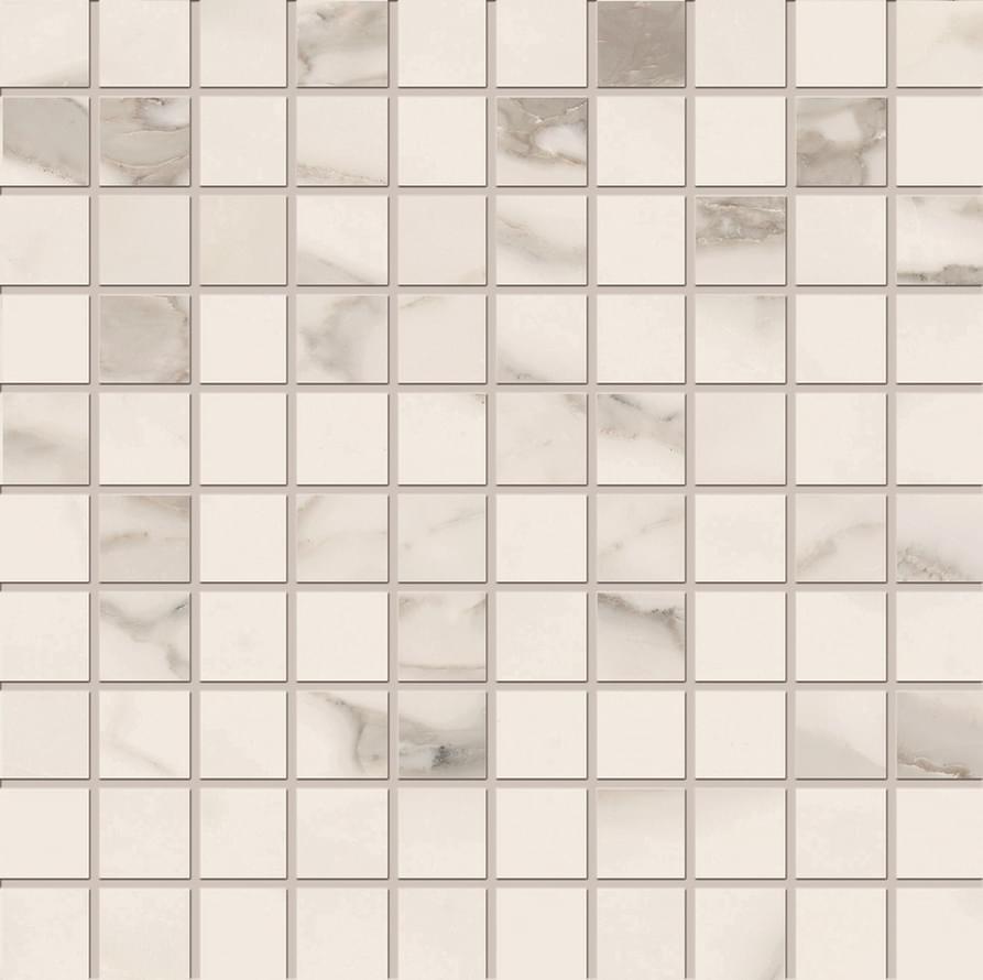 Мозаика Provenza Bianco D'Italia Mosaico Arabescato Old Lappato E3PU, цвет серый бежевый, поверхность лаппатированная, квадрат, 294x294