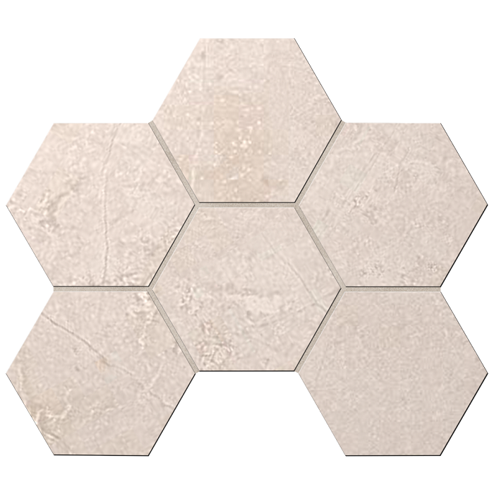 Мозаика Ametis By Estima Marmulla Dark Beige MA03 Hexagon Неполированный 25x28,5 34988, цвет бежевый, поверхность матовая полированная, шестиугольник, 250x285