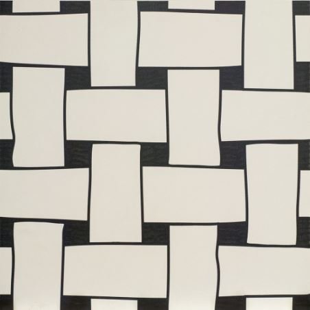 Керамогранит Ornamenta Tangle Across TA6060AC, цвет чёрно-белый, поверхность матовая, квадрат, 600x600