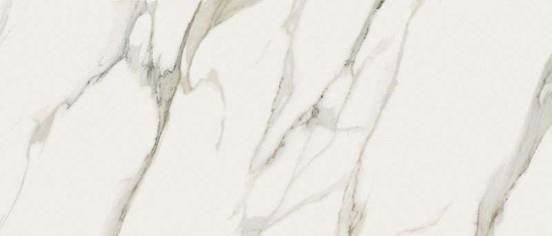 Широкоформатный керамогранит ABK Sensi Signoria Calacatta Michelangelo Soft PF60010601, цвет белый бежевый, поверхность сатинированная, прямоугольник, 1200x2800