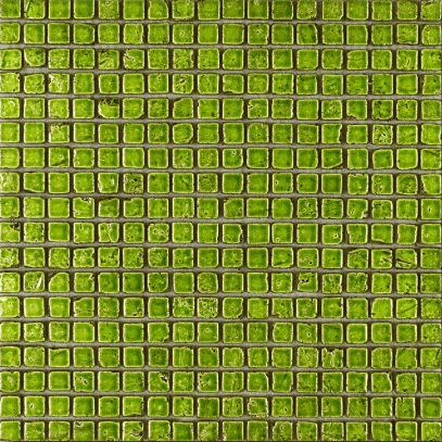Мозаика Art & Natura Equilibrio 012, цвет зелёный, поверхность глянцевая, квадрат, 300x300
