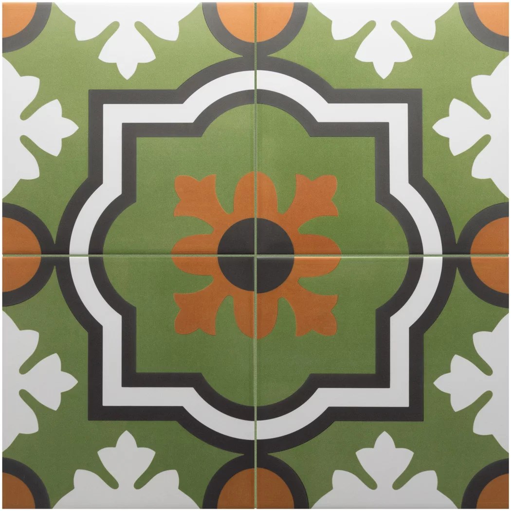 Керамогранит Equipe Rivoli Monaco Verde 30711, цвет зелёный, поверхность матовая, квадрат, 200x200