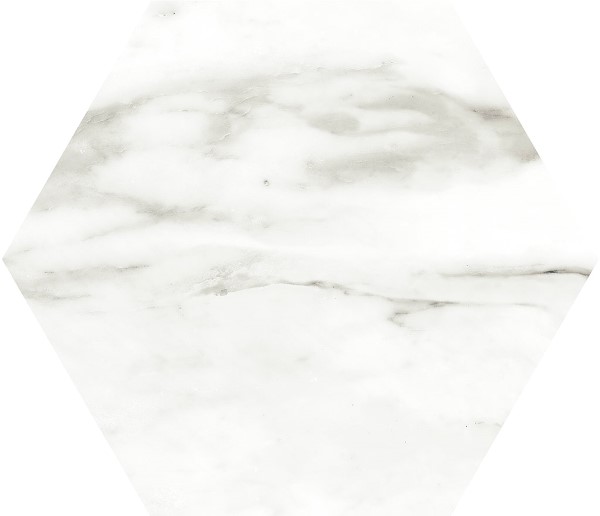 Керамогранит Realonda Hexamix Venato, цвет белый серый, поверхность матовая, шестиугольник, 285x330