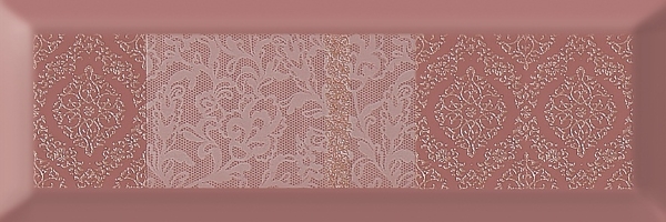 Декоративные элементы Gracia Ceramica Metro Lacroix Decor 05, цвет бордовый, поверхность глянцевая, прямоугольник, 100x300
