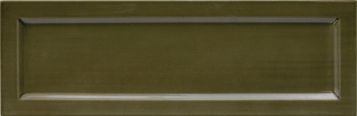 Керамическая плитка Equipe Island Frame Lichen 31202, цвет зелёный, поверхность глянцевая 3d (объёмная), под кирпич, 65x200