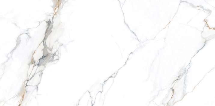 Широкоформатный керамогранит NT Ceramic Atlas Wide Carrara Gold NTT3001P, цвет белый серый, поверхность полированная, прямоугольник, 1200x2400