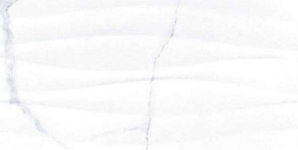 Керамическая плитка Belmar Palmira Rev. Waves, цвет белый, поверхность глянцевая, прямоугольник, 300x600