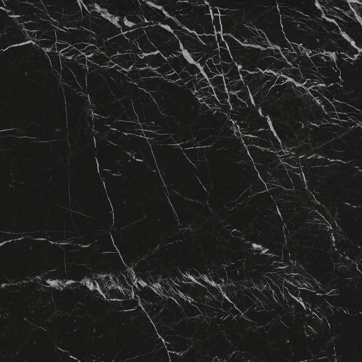 Керамогранит Marazzi Italy Grande Marble Look Elegant Black Rett M111, цвет чёрный, поверхность матовая, квадрат, 1200x1200