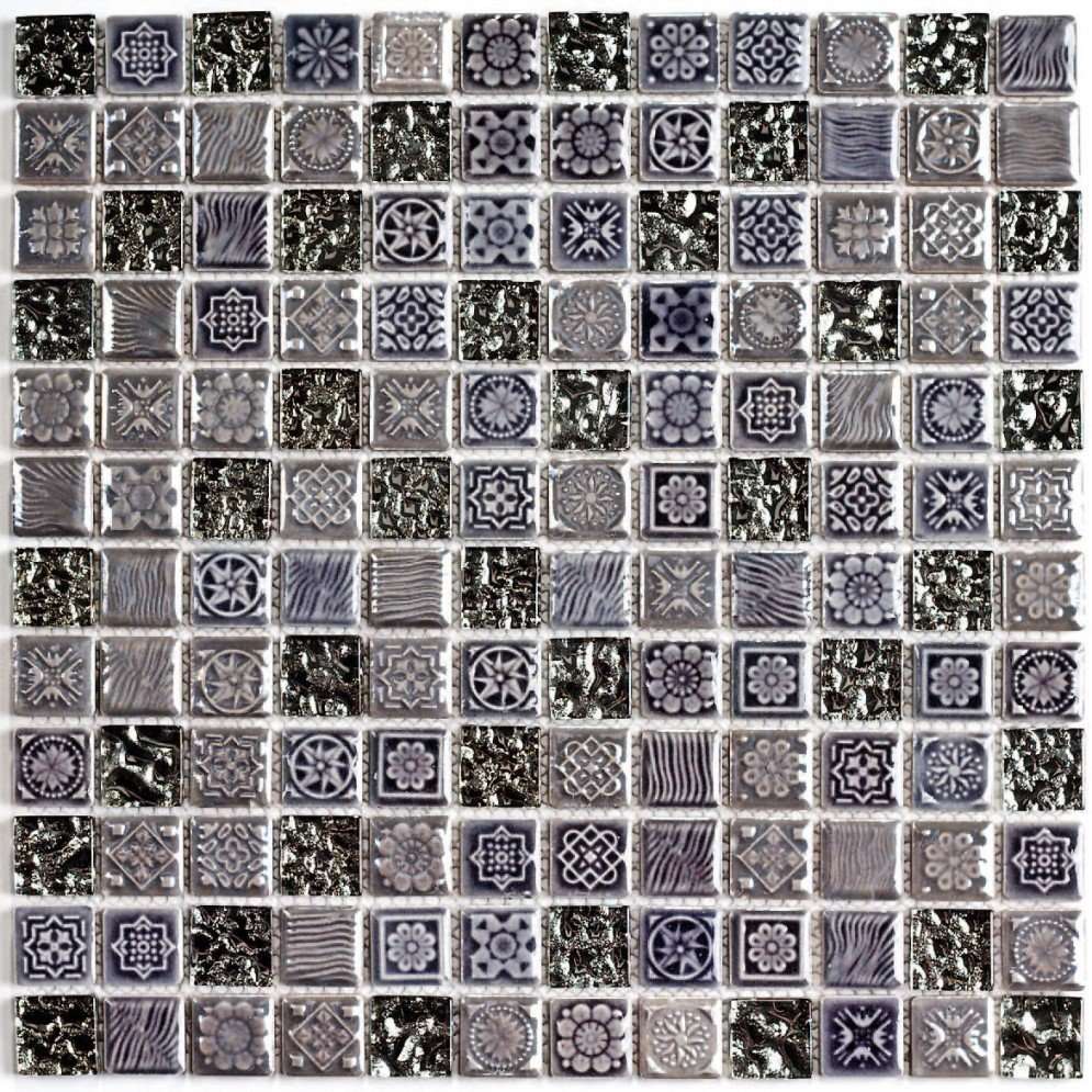 Мозаика Bonaparte Bonaparte Morocco, цвет серый, поверхность глянцевая, квадрат, 300x300