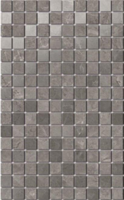 Мозаика Kerama Marazzi Декор Гран Пале серый мозаичный MM6361, цвет серый, поверхность глянцевая, прямоугольник, 250x400