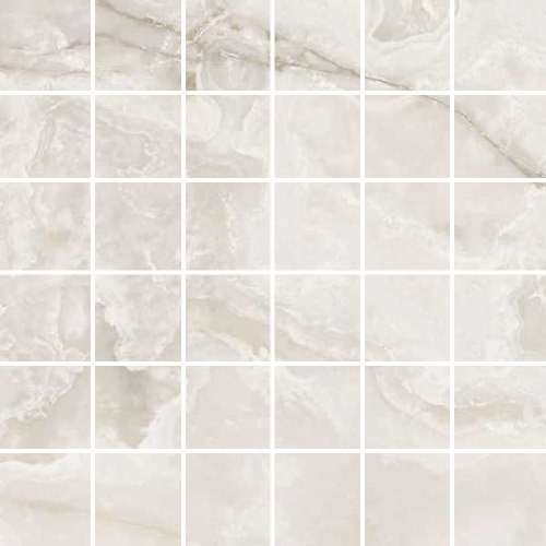 Мозаика Casa Dolce Casa Onyx&More White Onyx Satin Mos.(5X5) 767646, цвет белый, поверхность сатинированная, квадрат, 300x300