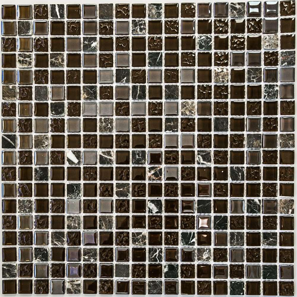 Мозаика Bonaparte Bonaparte Alana, цвет коричневый, поверхность глянцевая, квадрат, 300x300