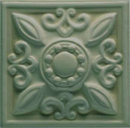 Вставки Grazia Essenze Neoclassico Pino NEO05, цвет зелёный, поверхность глянцевая, квадрат, 130x130
