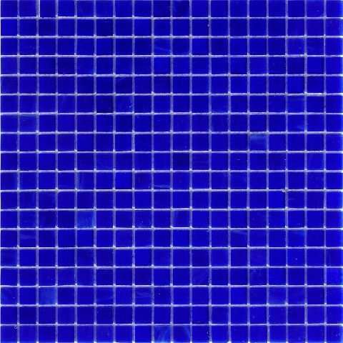 Мозаика Alma Mosaic Smalto SM23, цвет синий, поверхность глянцевая, квадрат, 150x150