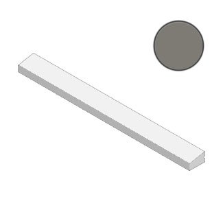 Бордюры Mutina Rombini Terminal Small Grey BORTTS02, цвет серый, поверхность матовая, прямоугольник, 28x257