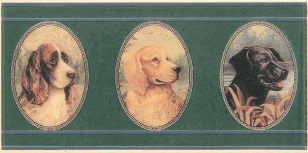 Бордюры Petracers Grand Elegance Dogs, цвет зелёный, поверхность глянцевая, прямоугольник, 100x200