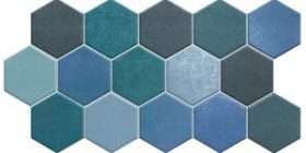 Керамогранит Realonda Hex Aquamarine, цвет разноцветный, поверхность матовая, прямоугольник, 265x510