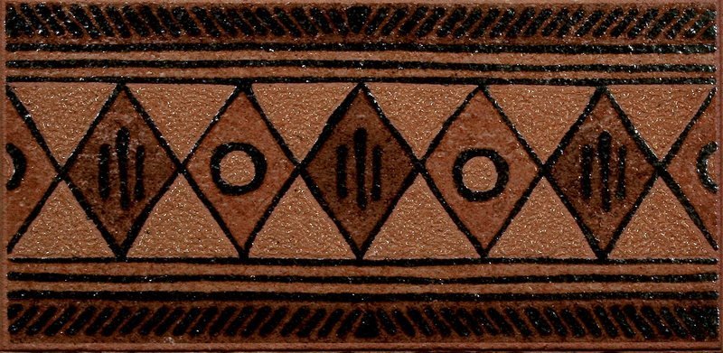 Декоративные элементы Gres de Aragon Tabica Arlequin, цвет коричневый, поверхность матовая, прямоугольник, 120x250